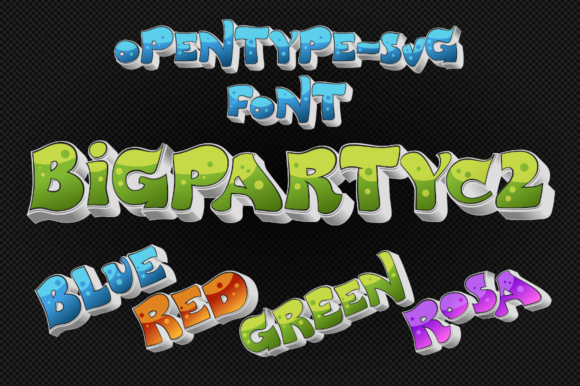 BigPartyC2: A Colorful Font for Modern Design Projects