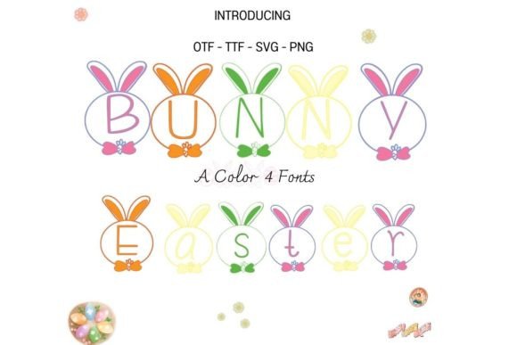 Bunny Easter: A Festive Color Font for Creative Projects