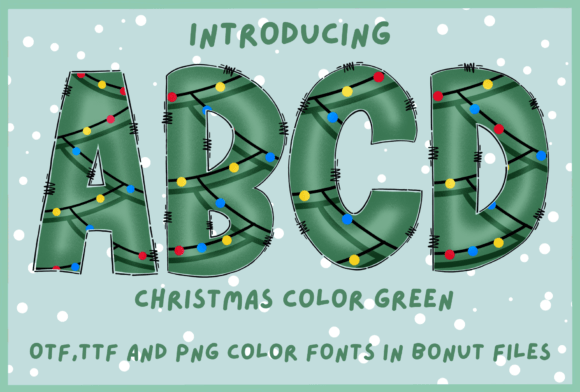 Christmas Color Green: A Festive Font for Creative Projects