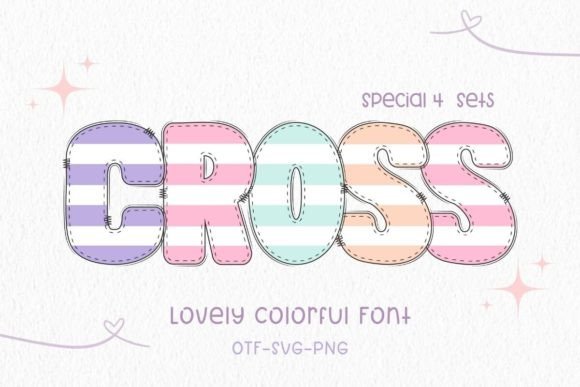 Cross: A Playful Pastel Font for Vibrant Designs