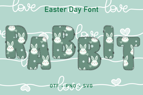 Easter Day Rabbit: A Festive Color Font for Spring Design