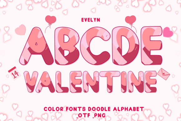 Evelyn: A Whimsical Color Font for Romantic Design