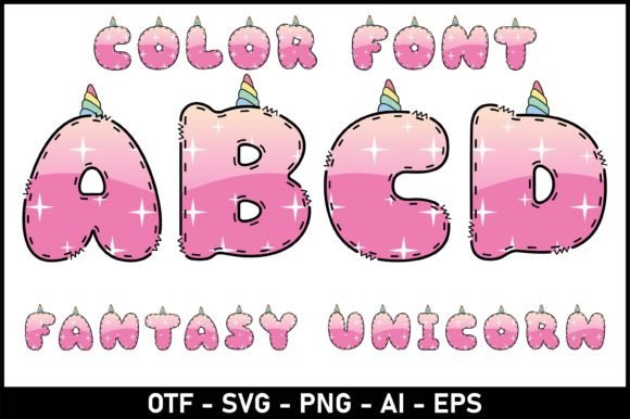 Fantasy Unicorn Typography: A Whimsical Asset for Modern Design