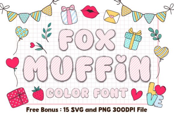 Fox Muffin: The Charming Color Font for Heartfelt Design