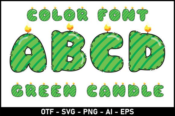Green Candle: A Playful Font for Creative Branding