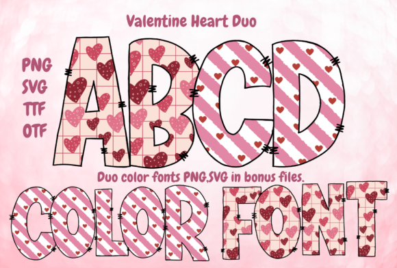 Valentine Heart Duo: A Playful Font for Heartfelt Design