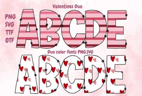 Valentines Duo: A Charming Color Font for Creative Projects