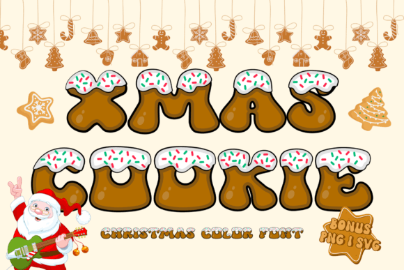 Xmas Cookie: A Festive Color Font for Creative Design